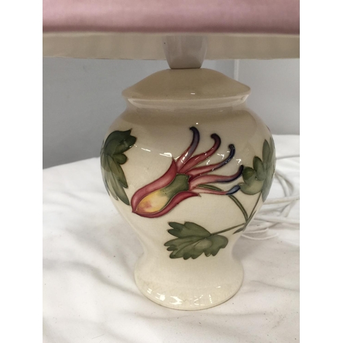 59 - A MOORCROFT LAMP WITH SHADE