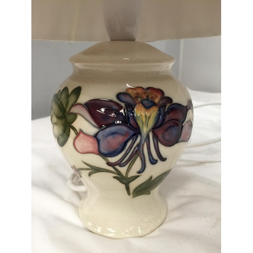 59 - A MOORCROFT LAMP WITH SHADE