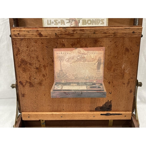 9 - A 19TH CENTURY ARTIST'S FOLDING PAINTING BOX