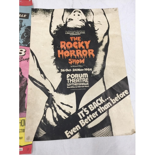 61A - THE ROCKY HORROR PICTURE SHOW FILM POSTER - A/F - HAS A FEW TEARS 91.5CM X 68.5CM PLUS THE ROCKY HOR... 