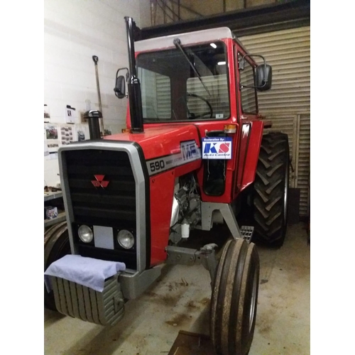 173 - A MASSEY FERGUSON 590 TRACTOR -UTF 234S 4762 HOURS THIS TRACTOR HAS BEEN THE SUBJECT OF A FULL, TWO ... 