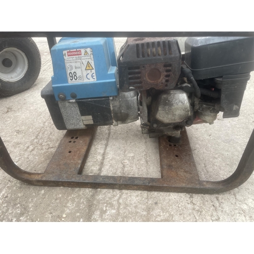 105 - A GENERATOR WITH HONDA PETROL ENGINE NO VAT