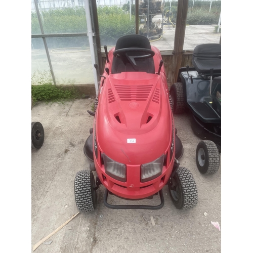 114 - MOUNTFIELD 1440M RIDE ON MOWER + VAT