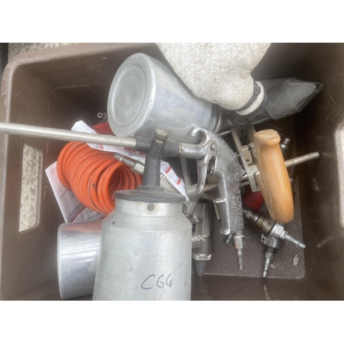 9 - A BOX OF AIR TOOLS NO VAT