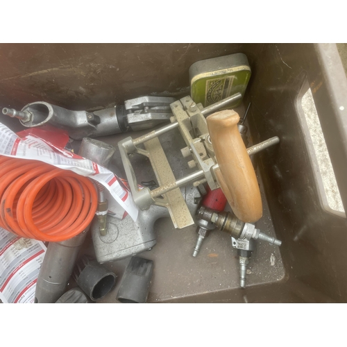 9 - A BOX OF AIR TOOLS NO VAT