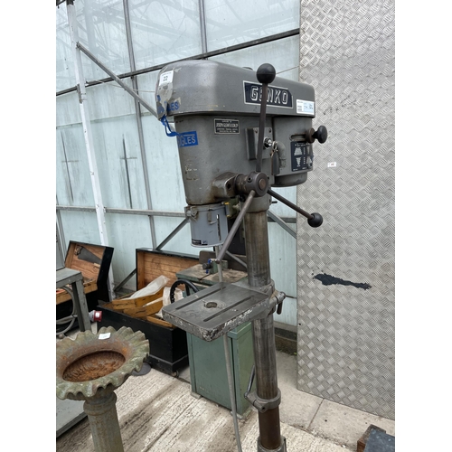 22 - A GENKO PILLAR DRILL 3 PHASE NO VAT