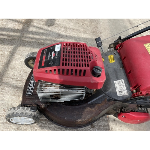 65 - A PETROL MOUNTFIELD SP460 ROLLER MOWER WITH BRIGGS & STRATTON ENGINE NO VAT