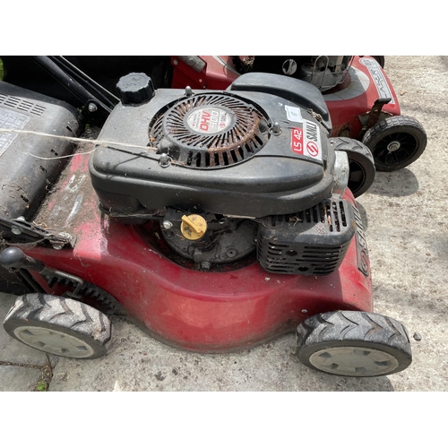 67 - A PETROL SANLI MOWER WITH 4 STROKE OHV 400 ENGINE NO VAT