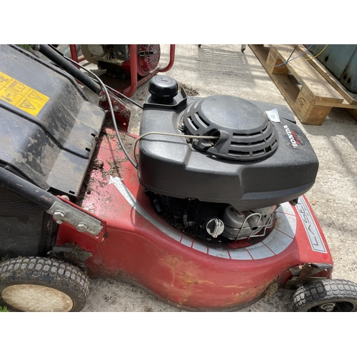 68 - A PETROL LASER DELTA BY MOUNTFIELD 42CM MOWER WITH A HONDA GV100 ENGINE NO VAT