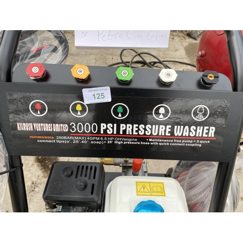 125 - NEW KILRUSH 6.5HP PETROL PRESSURE WASHER NO VAT