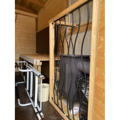 174 - A SHEPHERD'S HUT ON A MASSEY FERGUSON TIPPER TRAILER CHASSIS FULLY LINED WITH STOVE SINK TOILET SING... 