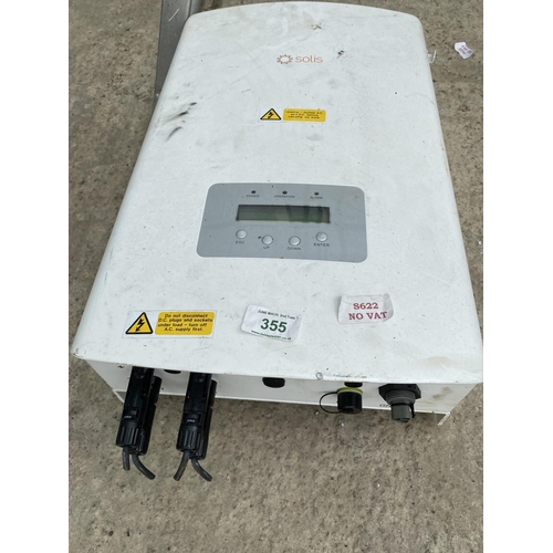 355 - SOLIS SOLAR INVERTER  NO  VAT