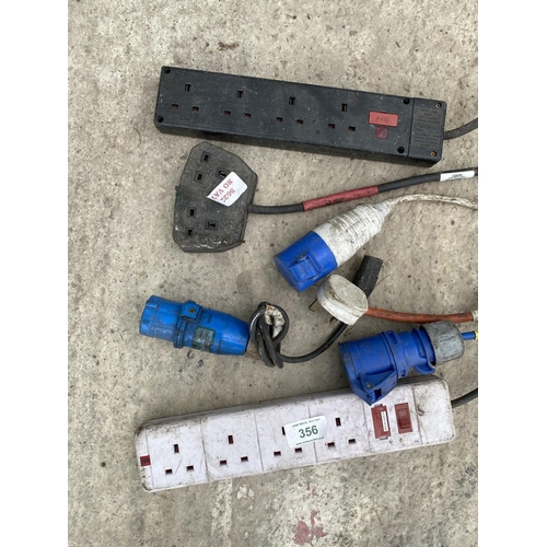 356 - CARAVAN PLUGS, LEADS ETC  NO  VAT