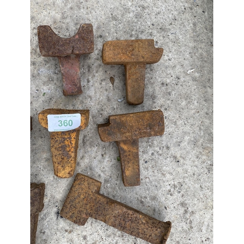 360 - 8 X BLACKSMITH ANVIL TOOLS  NO VAT