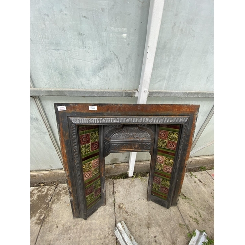 383 - CAST IRON FIREPLACE  NO VAT