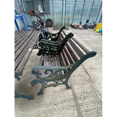 385 - VINTAGE CAST IRON TABLE AND CHAIRS  NO VAT