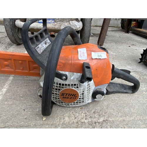 86 - STIHL CHAINSAW MS211 GOOD WORKING ORDER  NO  VAT