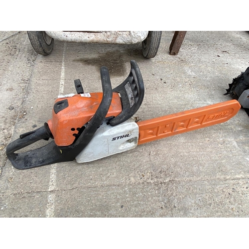 86 - STIHL CHAINSAW MS211 GOOD WORKING ORDER  NO  VAT