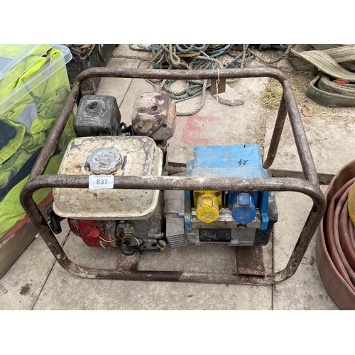 837 - WORKING HONDA GENERATOR - NO VAT