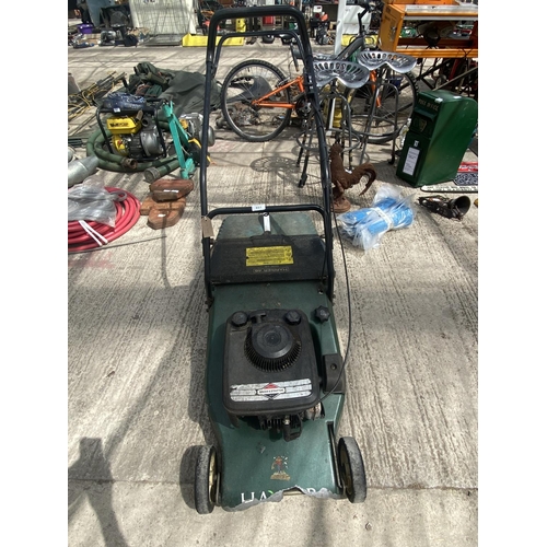 851 - HAYTER  HARRIER 48 PETROL  LAWN MOWER GOOD WORKING ORDER  NO VAT