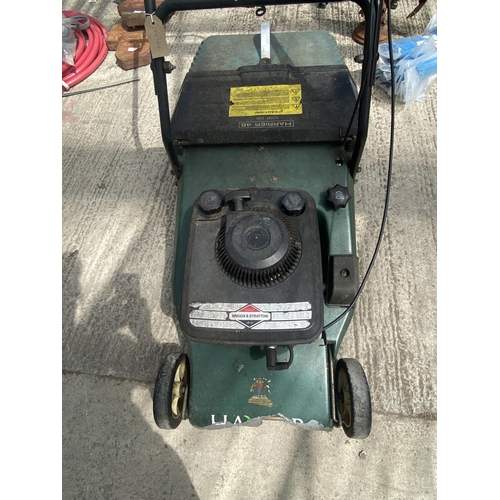 851 - HAYTER  HARRIER 48 PETROL  LAWN MOWER GOOD WORKING ORDER  NO VAT