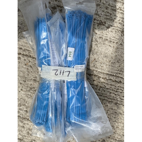 854 - 1500 CABLE TIES  RAF BLUE  +  VAT