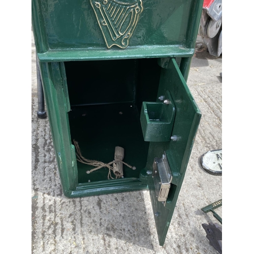 857 - CAST IRON IRISH GREEN POSTBOX  +  VAT