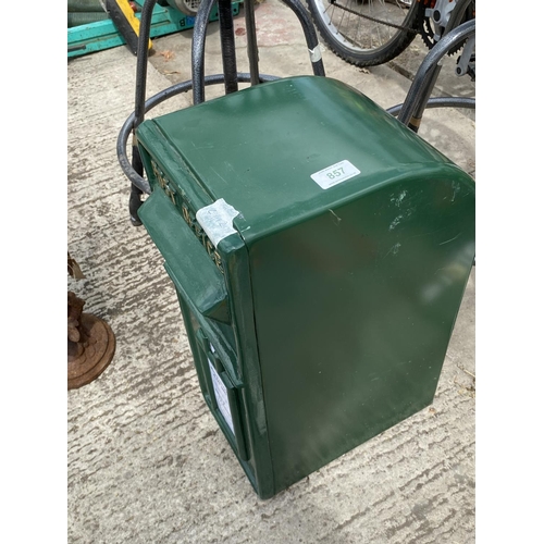 857 - CAST IRON IRISH GREEN POSTBOX  +  VAT