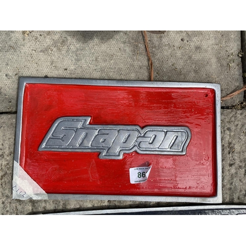 860 - ALUMINIUM SNAP ON WALL PLAQUE/SIGN  +  VAT