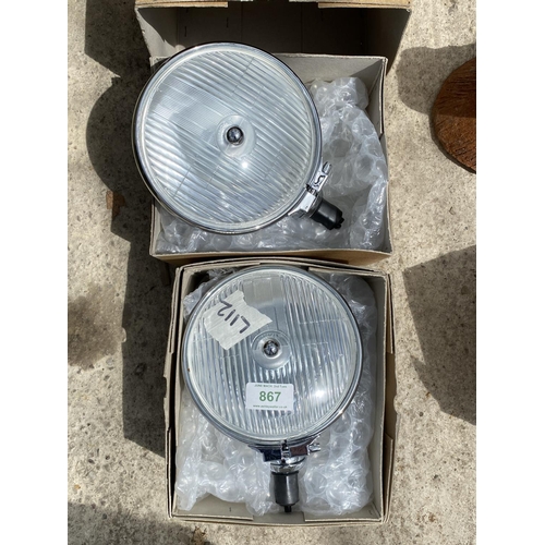 867 - PAIR OF HELLA JUMBO 220s LIGHTS  +  VAT