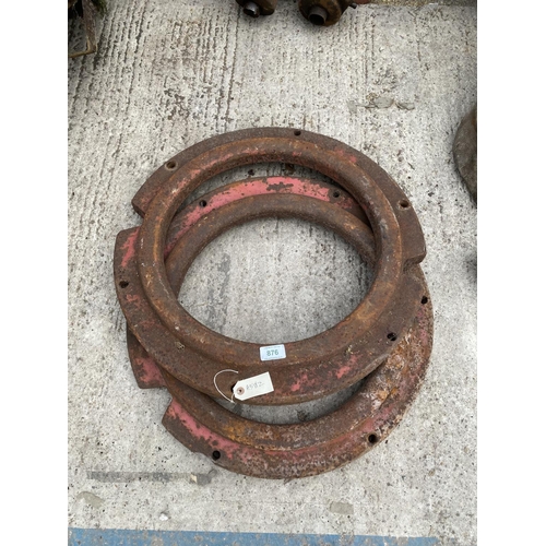 876 - FERGY REAR WHEEL WEIGHTS  NO  VAT