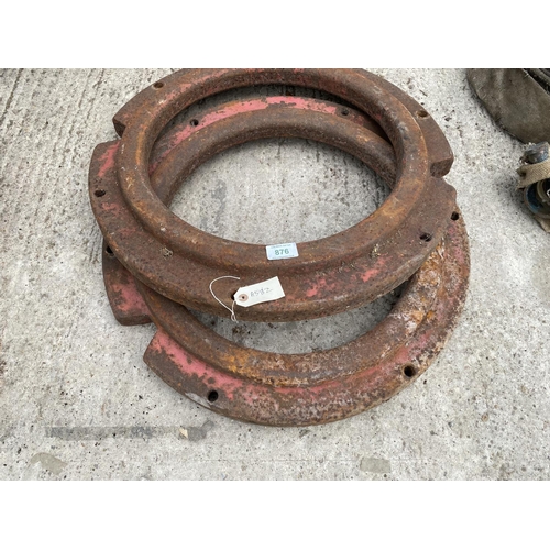 876 - FERGY REAR WHEEL WEIGHTS  NO  VAT