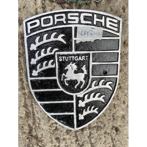 911 - ALUMINIUM PORSCHE WALL PLAQUE/SIGN  +  VAT