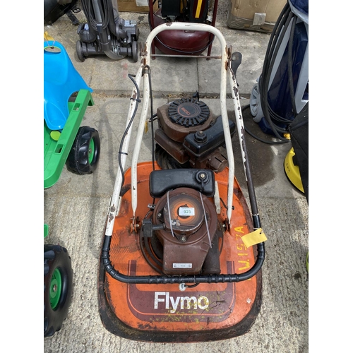 923 - FLYMO GL600 PETROL MOWER PLUS SPARE ENGINE PARTS - NO VAT