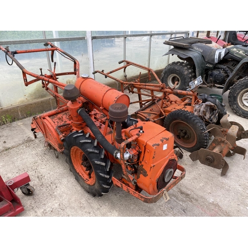 117 - 2 HOWARD  GARDEN ROTOVATORS ONE A GOOD RUNNER THE OTHER FOR SPARES PLUS SPARES NO VAT