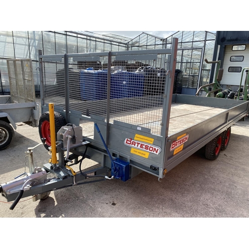 261 - BATESON 16' FLAT TILT TRAILER WITH WINCH EXCELLENT CONDITION   NO VAT