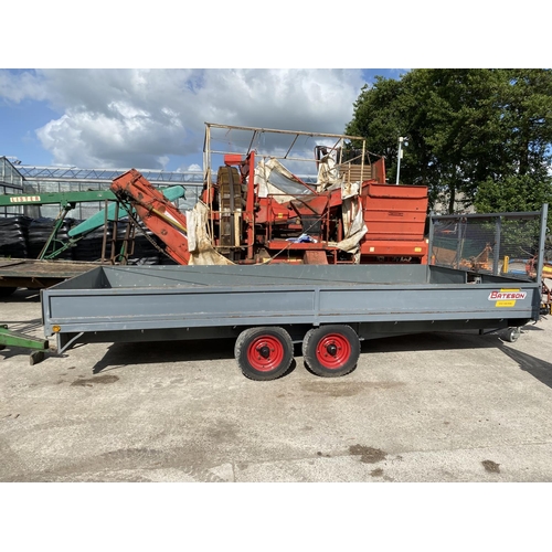 261 - BATESON 16' FLAT TILT TRAILER WITH WINCH EXCELLENT CONDITION   NO VAT