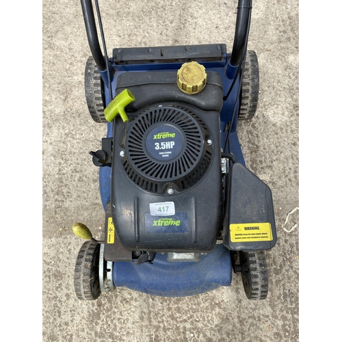 417 - XTREEM PETROL LAWNMOWER  NO VAT