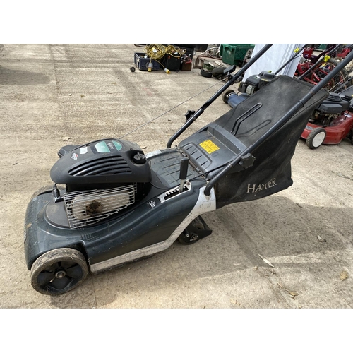 419 - PETROL HAYTER LAWNMOWER WITH GRASS COLLECTION BAG  NO VAT