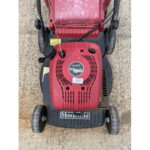 422 - MOUNTFIELD LAWNMOWER WITH HONDA ENGINE  NO VAT