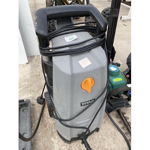 428 - TITAN PRESSURE WASHER  NO VAT