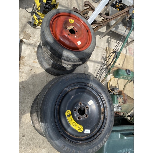 468 - 10 SPACE WHEELS NO VAT