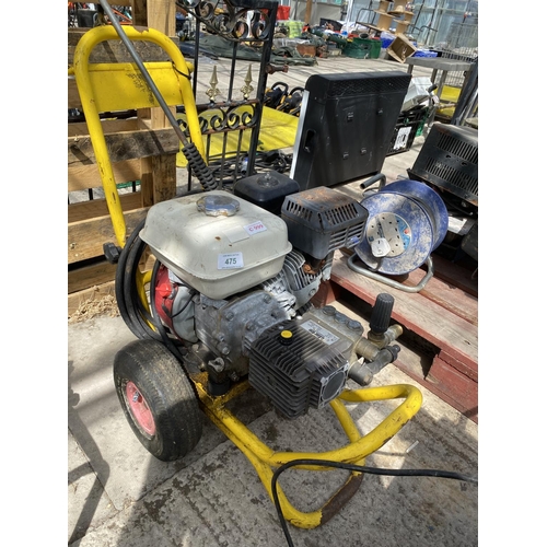 475 - CLARKE  JET WASHER GX200  6.5 HP  HONDA ENGINE NO  VAT