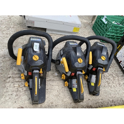 511 - 3 CHAINSAW ENGINES  NO VAT