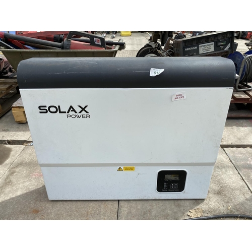 512 - SOLAX POWER INVERTOR  NO VAT