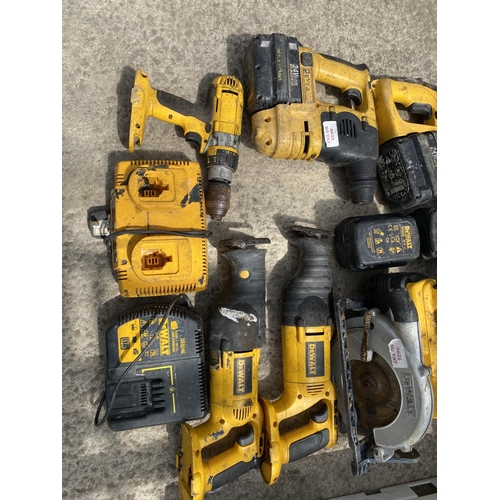 583 - 7 DEWALT TOOLS, DRILLS, SAWS  NO VAT