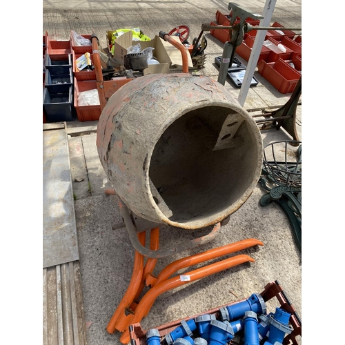 590 - CEMENT MIXER AND STAND  NO VAT