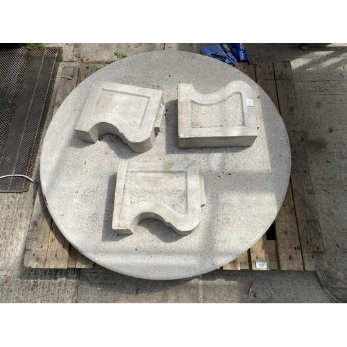 600 - A CIRCULAR TABLE IN UHPC CEMENT MORTAR NO VAT