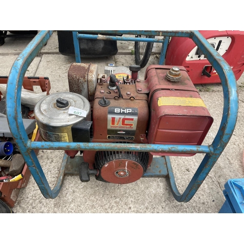 607 - VC CAST IRON BORE GENERATOR  NO VAT