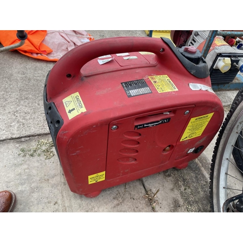 609 - CLARKE SUITCASE GENERATOR RUNS  NO VAT